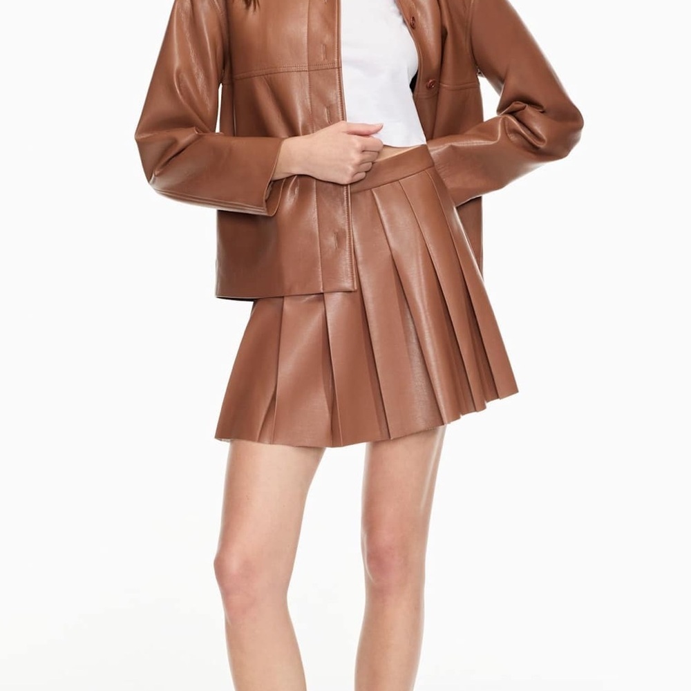 NWT Olive Micro Pleated Skirt